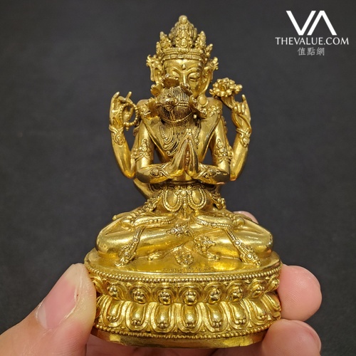 古董品 大明永樂年製 銅細工 菩薩像 仏教美術 高23cm B2016