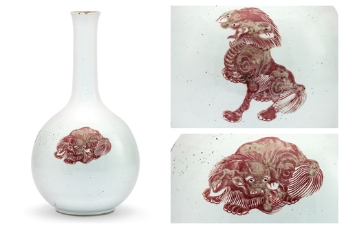 巴黎拍卖黑马「清朝釉里红瑞兽纹瓶」估价13倍落槌| 拍卖新闻| THE