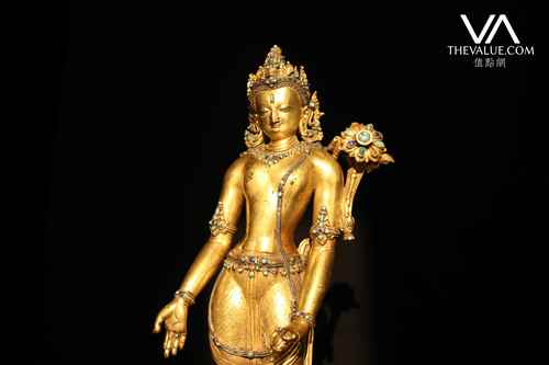 その他 Padmapani Lokeshwore colorful hand carved Padmapani Lokeshwor