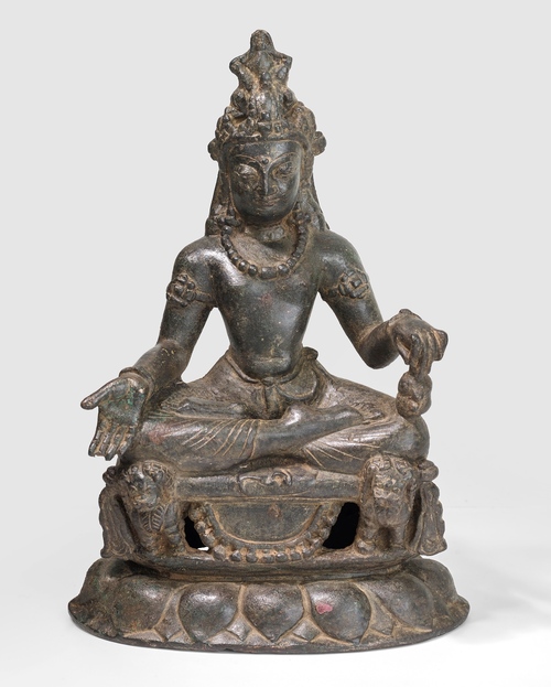 仏教美術　18世紀頃喜馬拉雅仏教　ヒマラヤ銅製面具　ヴァラーハ像　婆利迦古物保証 131010_414930204165682274890_9