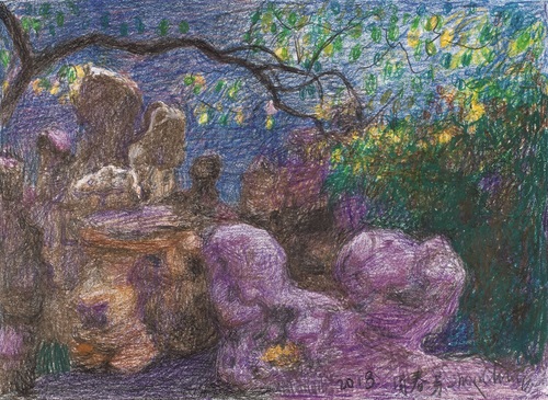 RMB 18万入手周春芽「桃花」 现当代艺术低门槛之选| 拍卖新闻| THE