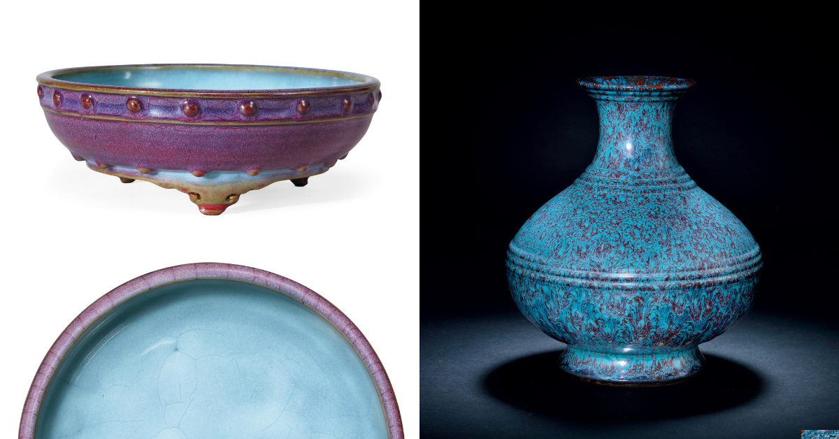 【パリ萬國博覽會大賞受領作家】大正時代　名工　井本米泉　作　倣鈞窯　晴彩　香爐 パリ萬國博覽會大賞受領作家】大正時代 名工 井本米泉 作 倣鈞窯