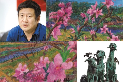 RMB 18万入手周春芽「桃花」 现当代艺术低门槛之选| 拍卖新闻| THE