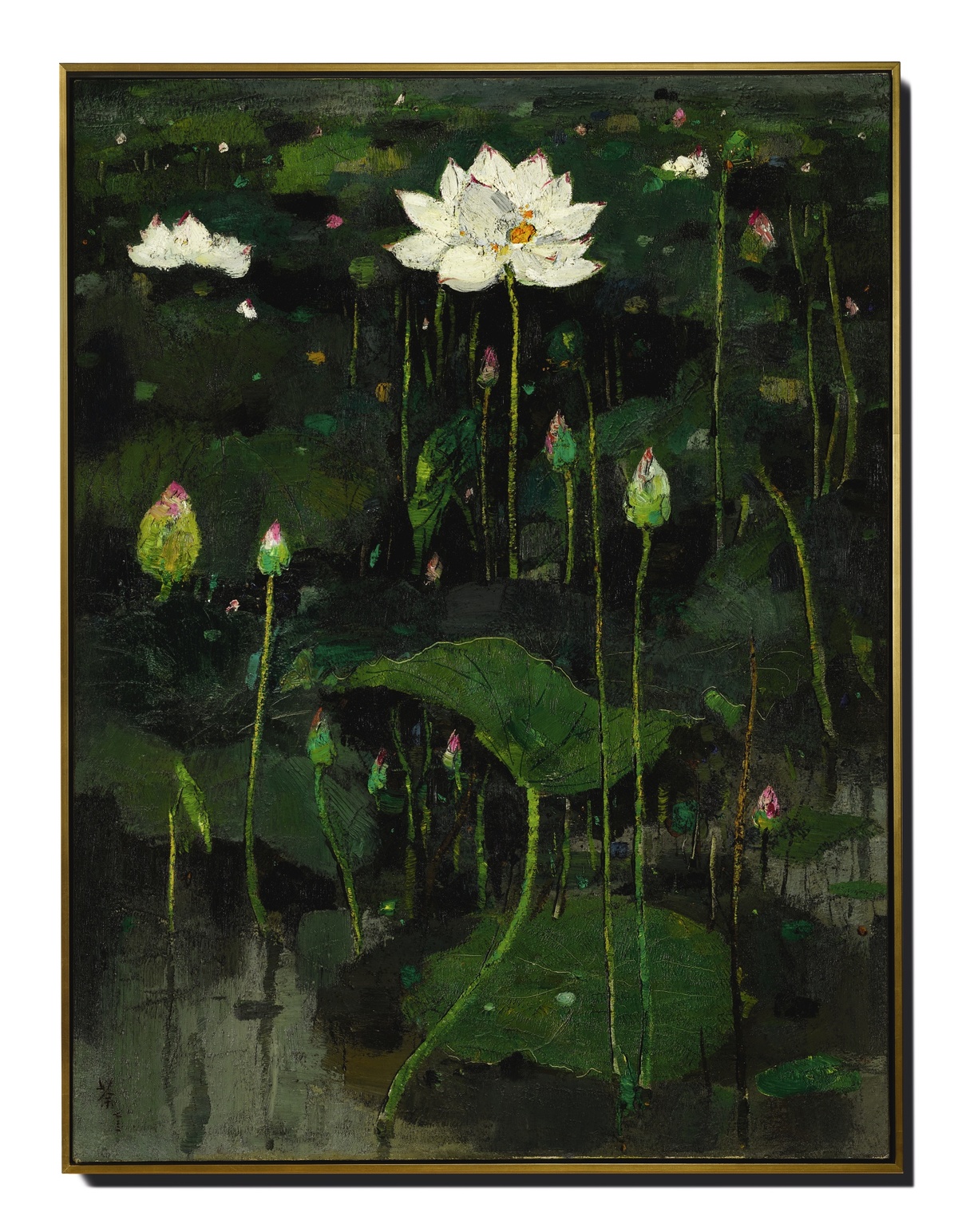 吴冠中「文革荷花」爆冷hk$1.3 亿跑出 成就hk$8亿艺术之夜